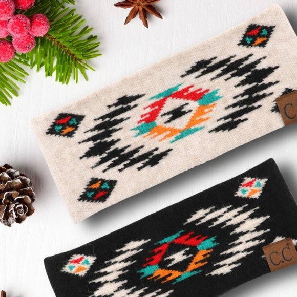 *NWT* C.C. Aztec Patterned Head Wrap - Womens - Black - Picture 5 of 5